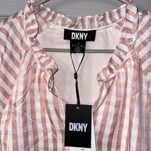 NWT Size 10 DKNY pink plaid dress